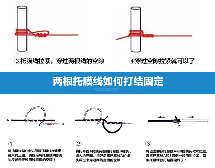 大棚塑钢线 托幕线 葡萄架支撑养殖护栏吊线压膜线大棚钢绳 2.2mm白色