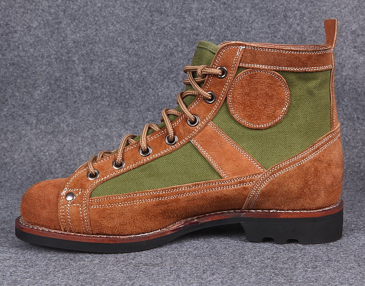 固特异手工装靴65式伞兵靴翻毛高帮皮鞋男工作靴大逃亡黄靴品质定制款