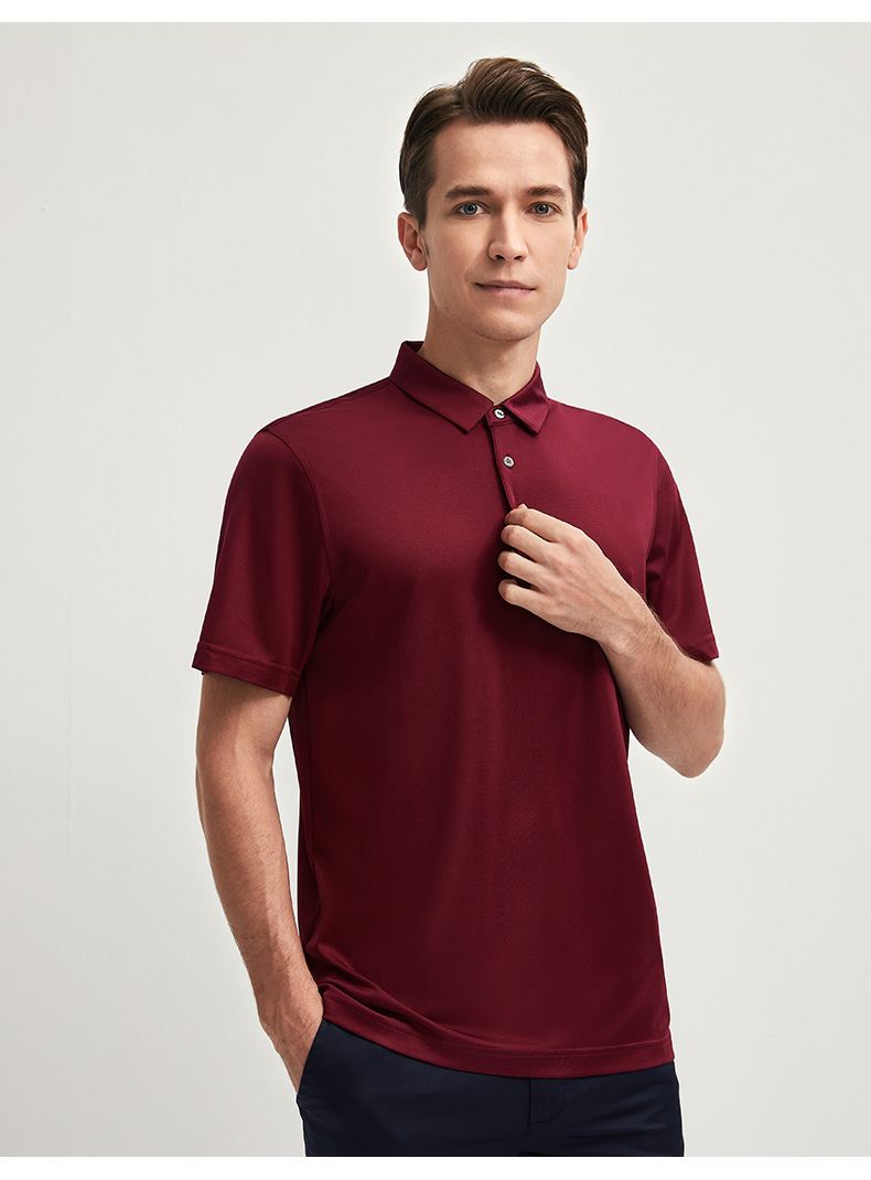 梦特娇官方直发春季新款商务时尚短袖纯棉t恤b3宝石蓝46