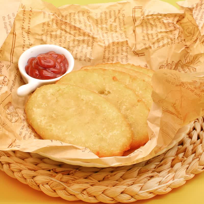 椭圆薯饼冷冻早餐半成品空气炸锅土豆饼油炸薯块小吃家庭装20个椭圆