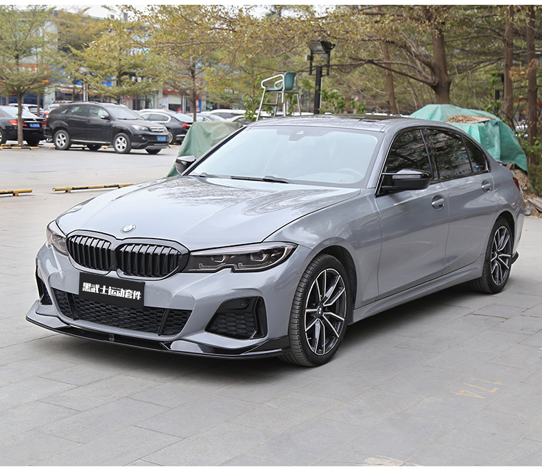 前铲侧裙2021款宝马新3系后唇三系改装后视镜套件黑武士套件ak尾翼单