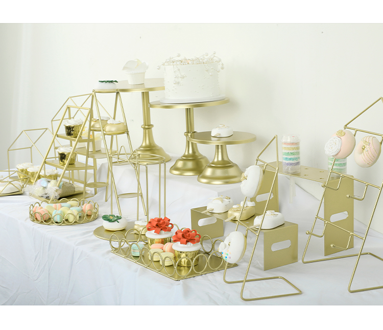 茶歇摆台欧式甜品台摆件展示架婚礼装饰道具蛋糕架子下午茶点心架茶歇