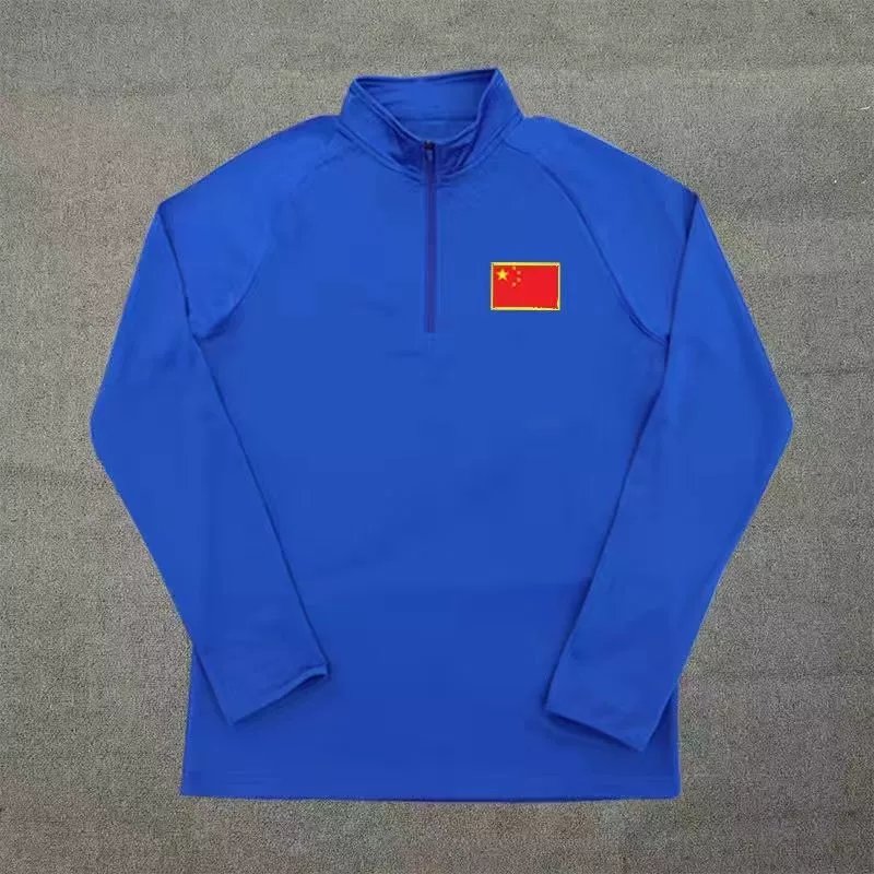 tvrv半拉链省队长袖田径服套装训练服体育生跑步体考男女速干卫衣秋冬