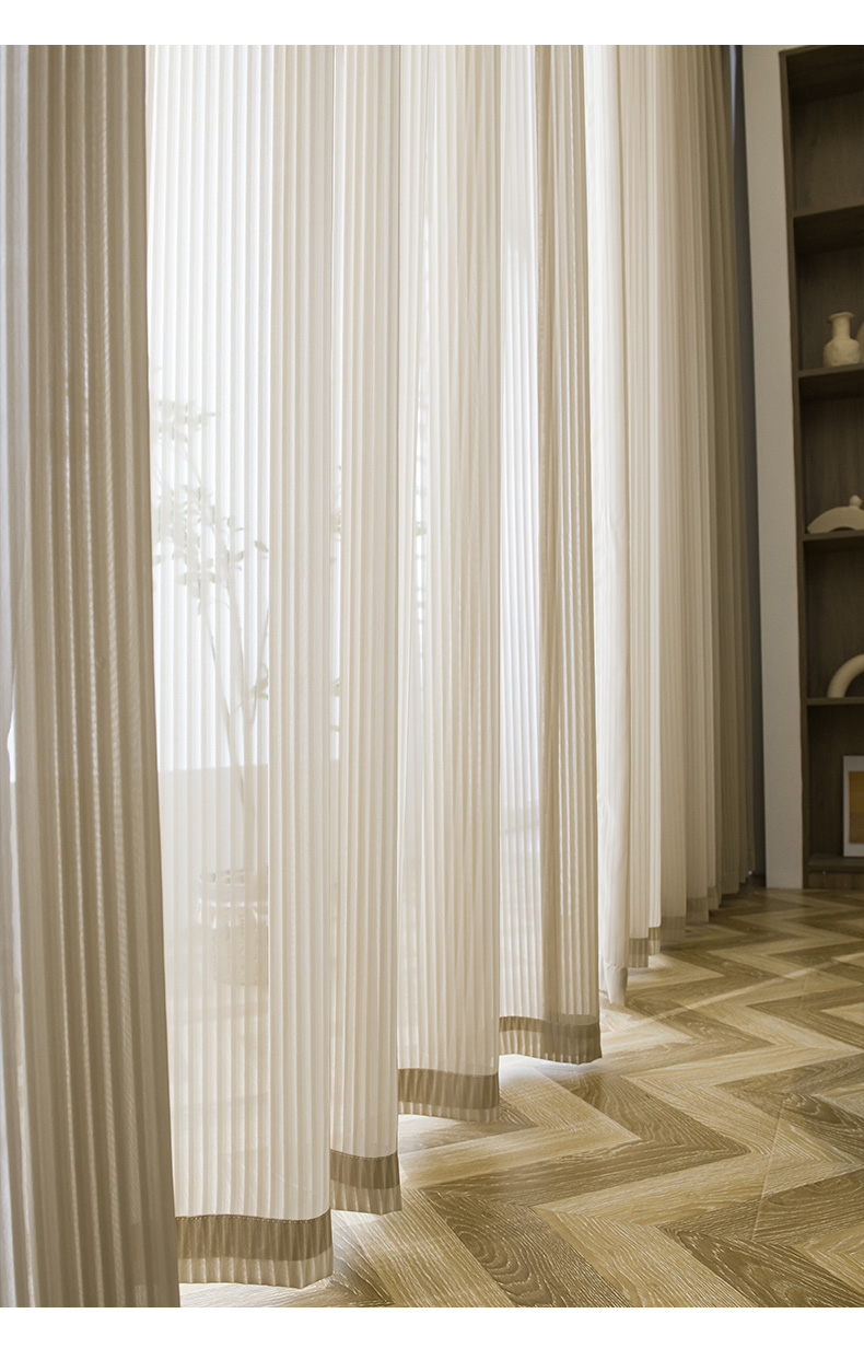 卧室飘窗百叶窗帘遮光帘竖百叶白纱帘免打孔安装卧室飘窗遮光窗帘透光