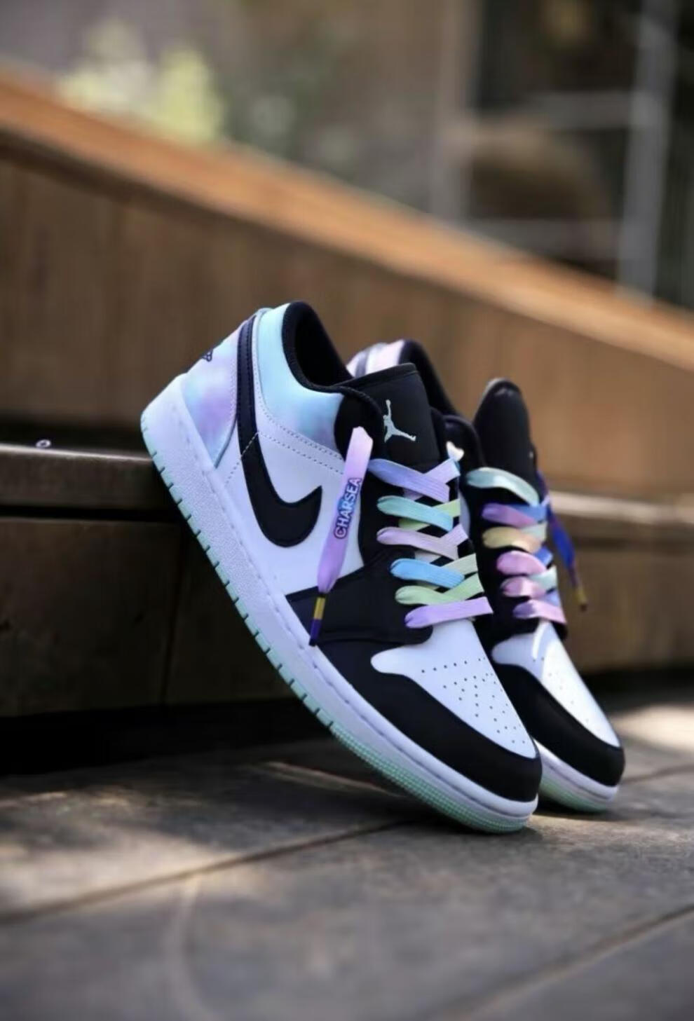 旗舰官方同款 【纯原】aj1 low se 白黑绿 小蒂芙尼 扎染男女款低帮