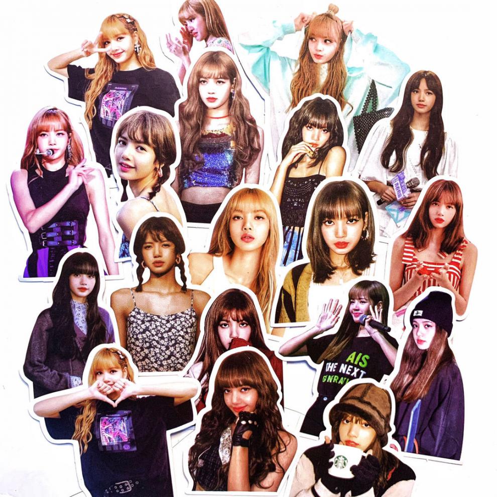 春之韵blackpink手帐贴纸lisajisoorosejennie同款周边diy装饰贴粉墨