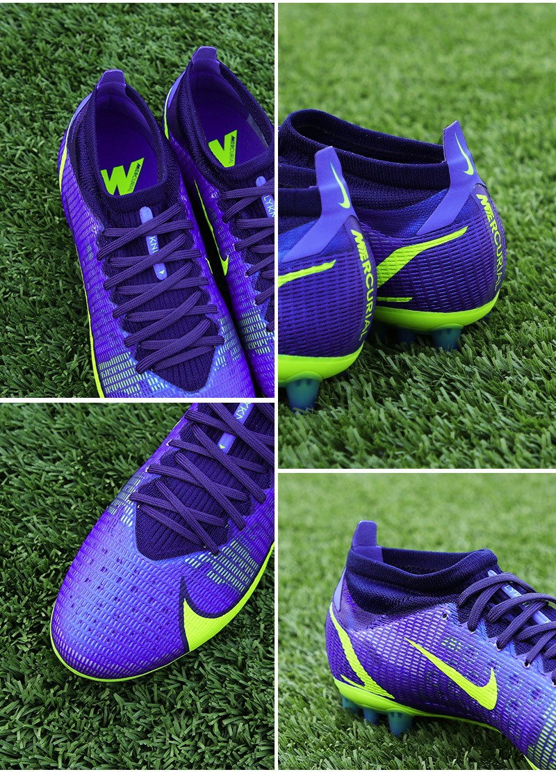 nike耐克足球鞋刺客14vapor14proag短钉人造草比赛训练球鞋男蓝色cv