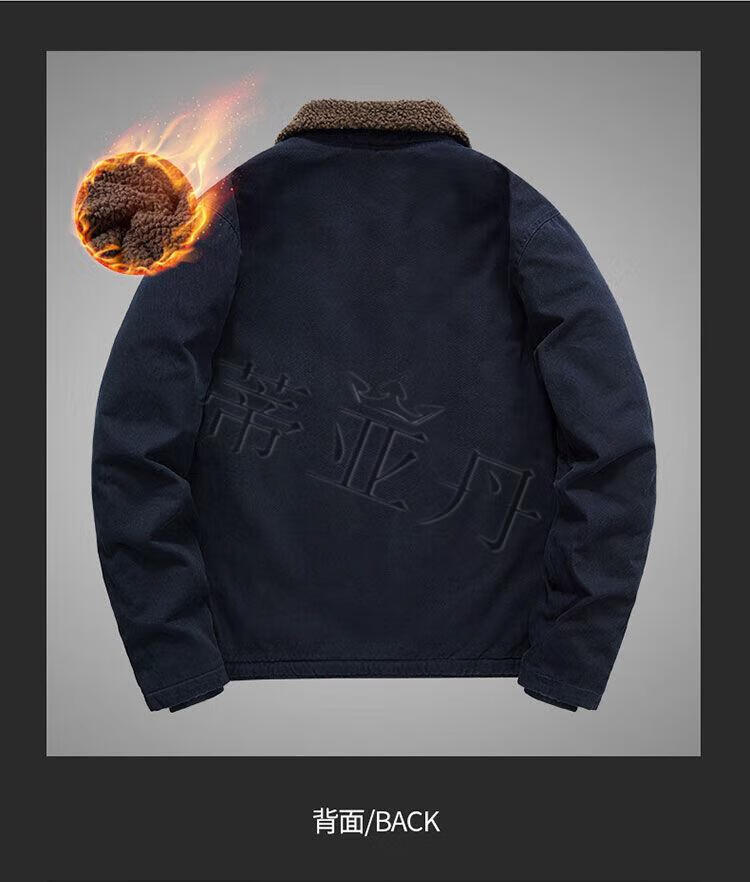 蒂亚丹dyd玖零柒n1海军甲板服羔绒夹克男冬季棉服加厚加绒美式军棉衣