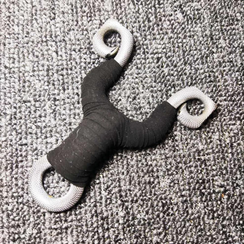 传统弹弓304不锈钢手工冷弯方头狐狸弓平头狐狸蛇纹弹弓户外精准射击