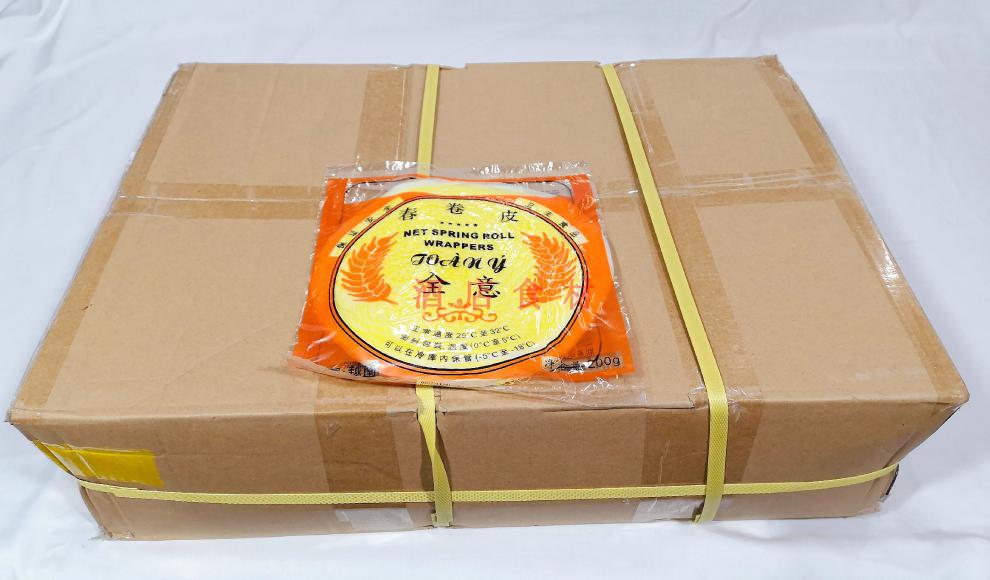 越南特色黄色丝网皮200g薄饼网状春卷皮黄网皮200克10