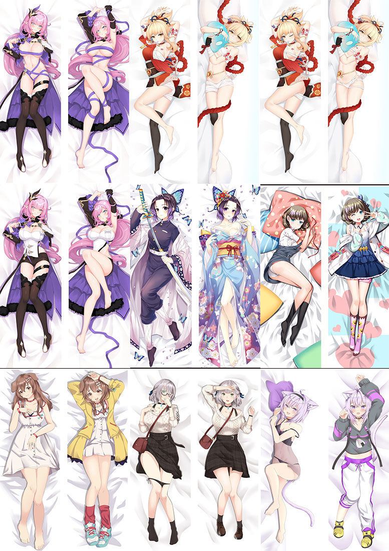 花仟陌原神等身长抱枕二次元胡桃甘雨刻晴八重神子雷电将军周边长条