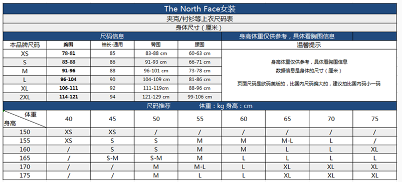 thenorthface北面美版抓绒衣柔软舒适夹克海军蓝xl