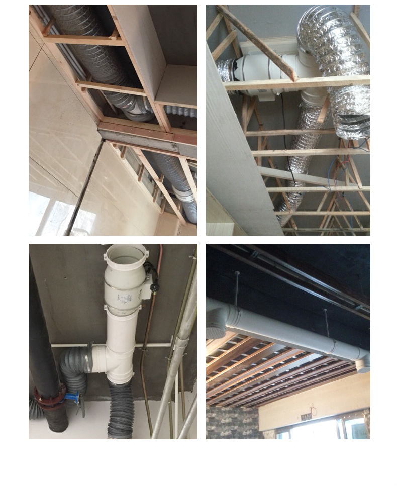 y型排风管三通浴霸100排气铝箔气管风管pvc接头150抽油烟机通风t型100