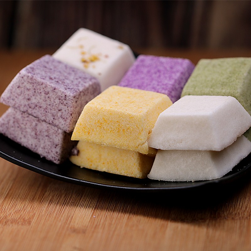 传统手工糕点黄耐糕糯米糕桂花糕紫薯糕小米黑米糕12个6种口味