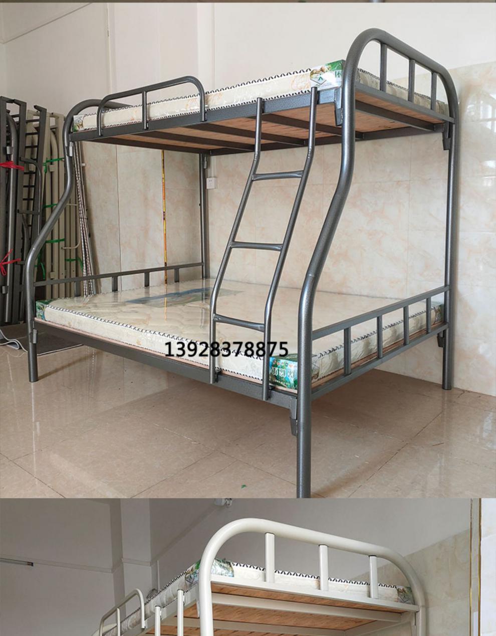 上下床铁床铁架床学生宿舍上床下桌高架床双层上下铺高低床省空间单