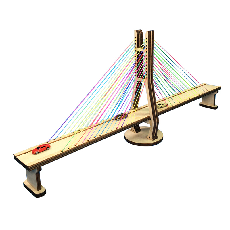 2021新款港珠澳大桥模型diy手工制作木制桥模型儿童拼装积木拼图桥梁