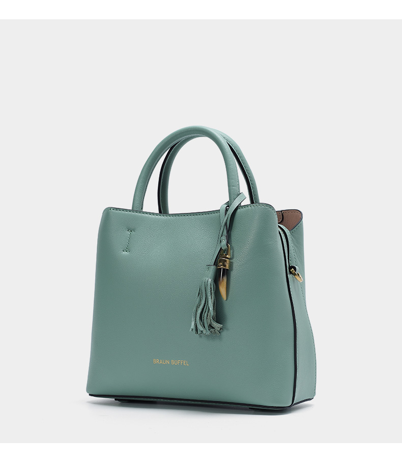 braunbuffel布兰施春夏新款女包水桶包真皮单肩手提斜挎包黑色