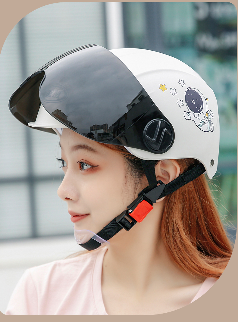 电动车头盔男女士款夏季防晒四季通用安全帽电瓶车夏天半盔灰韩版乳