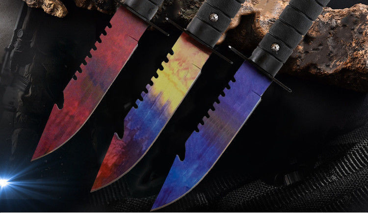 m9刺刀 csgo刀不锈钢户外刀具多功能军工高硬度荒野求生刀求生工具宓