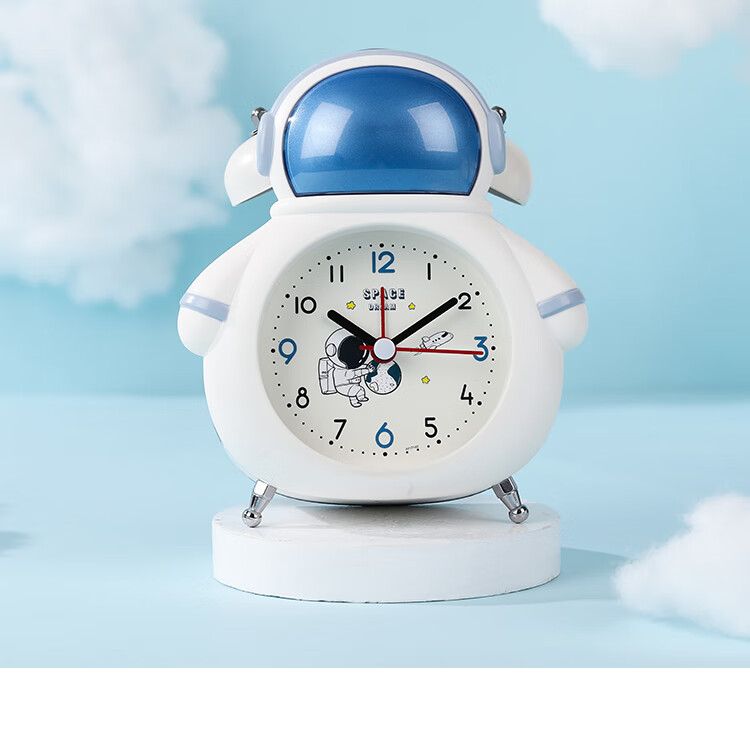 学生用智能宇航员小闹钟儿童起床神器男女孩贪睡会说话床头闹铃 太空