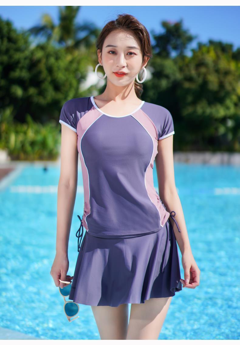 【官方严选】女生泳衣学生保守少女孩初中生中学生游泳衣韩版显瘦遮肉