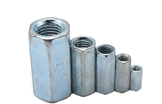 镀锌加长螺母接头丝杆连接外六角圆型螺帽对接加厚m6m8m10m24 m8*40