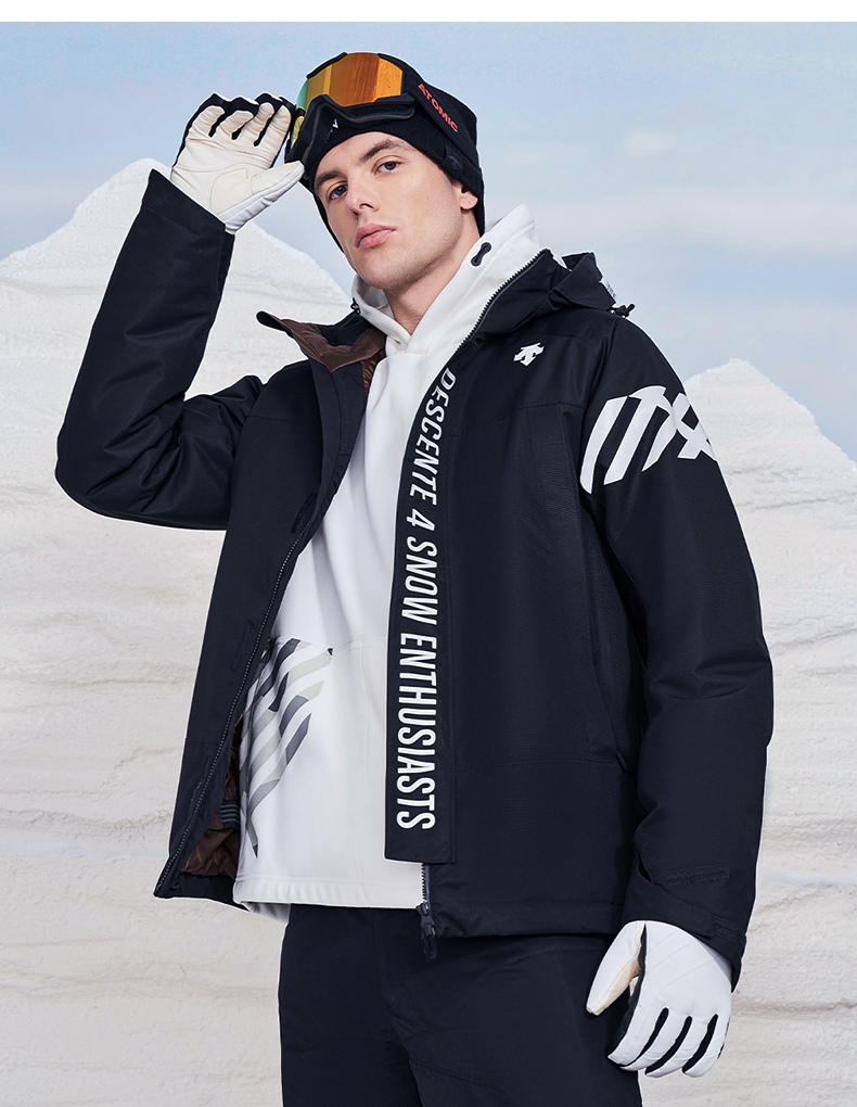 descente迪桑特 ski 男女款滑雪服d1443osj04 黑色-bw s