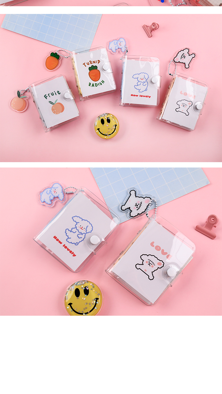 熊来跑 豆豆本 活页本迷你mini日记本简约追星手帐3孔活页小本子手