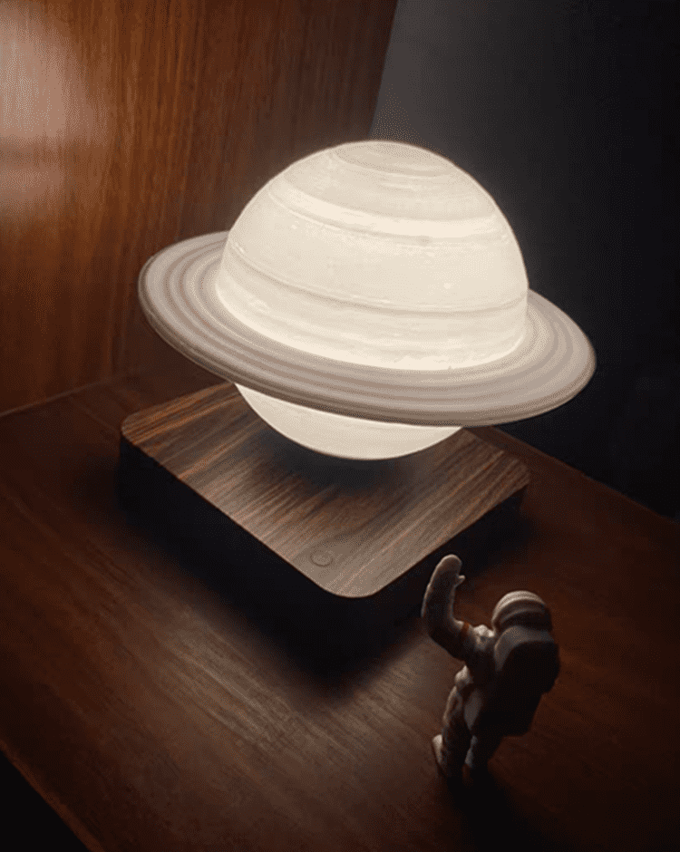 悬浮月球灯 磁悬浮月球灯3d土星灯黑高科技卧室办公室家居桌面摆件