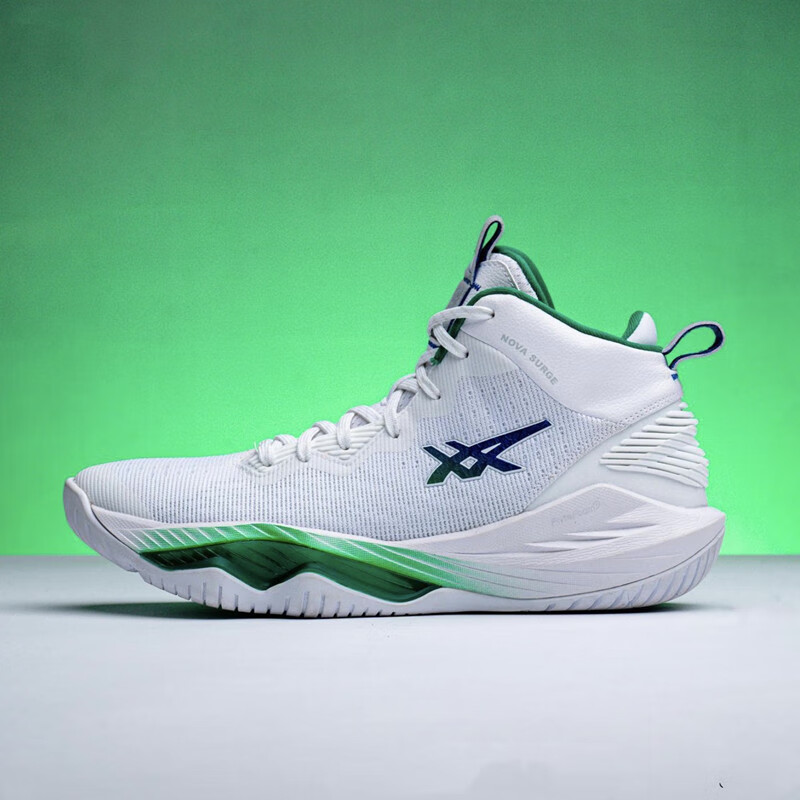 asics亚瑟士nova surge 2中帮实战篮球鞋缓震稳定1061a040-101 伯绿