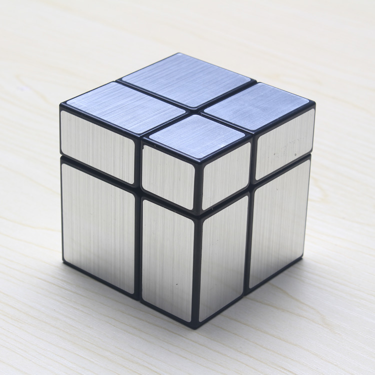 镜面魔方 圣手二阶镜面魔方 异形2阶魔方比赛灵活顺滑玩具 二阶银色