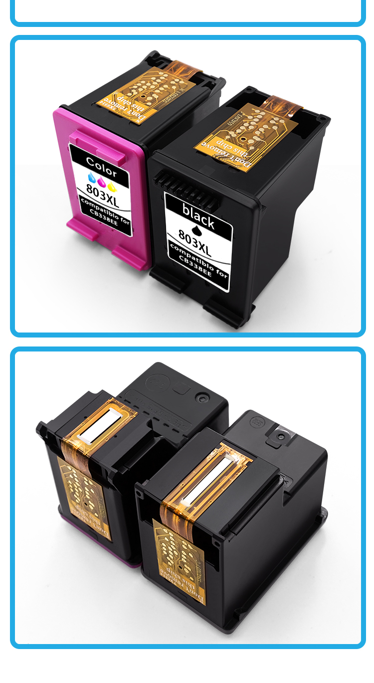 惠普803墨盒hp打印机213221312621262211121111黑彩色可加墨803xxl