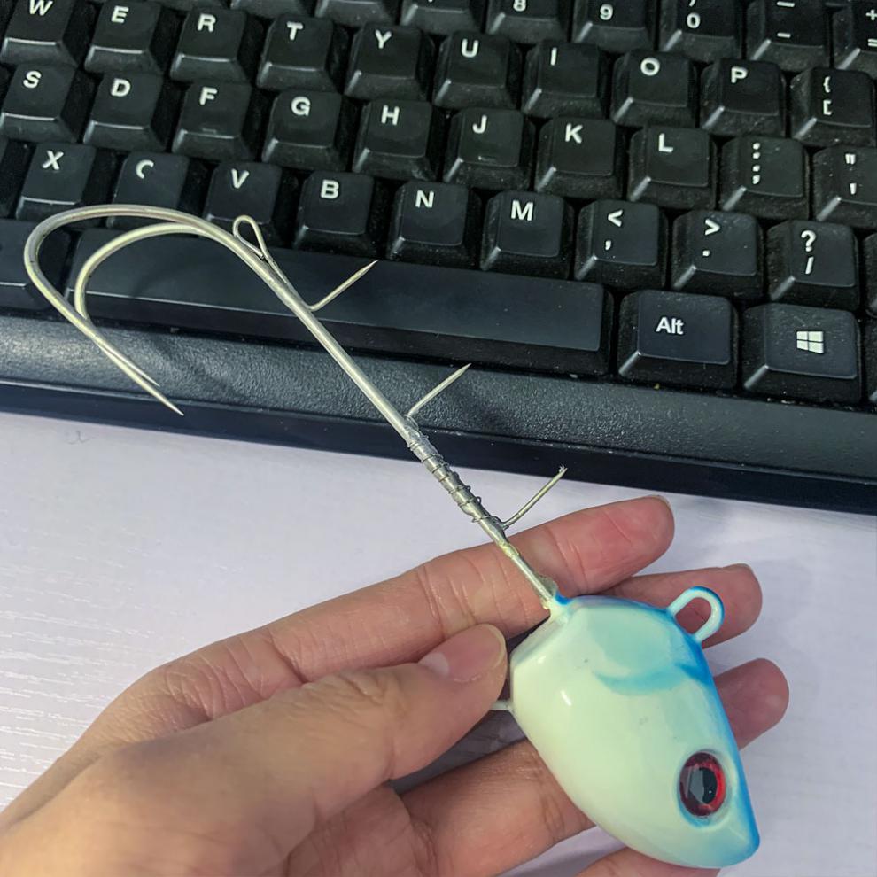 obsession 夜光大头双钩 天亚钩 海钓带鱼钩大铅头钩铁板饵jighead