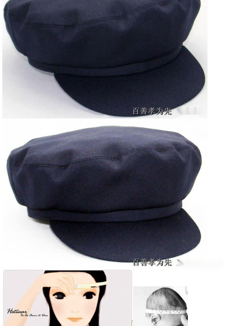 蜜丝吴新品老式中山帽中老年帽子男秋冬爸爸平顶帽老头帽爷爷帽春夏