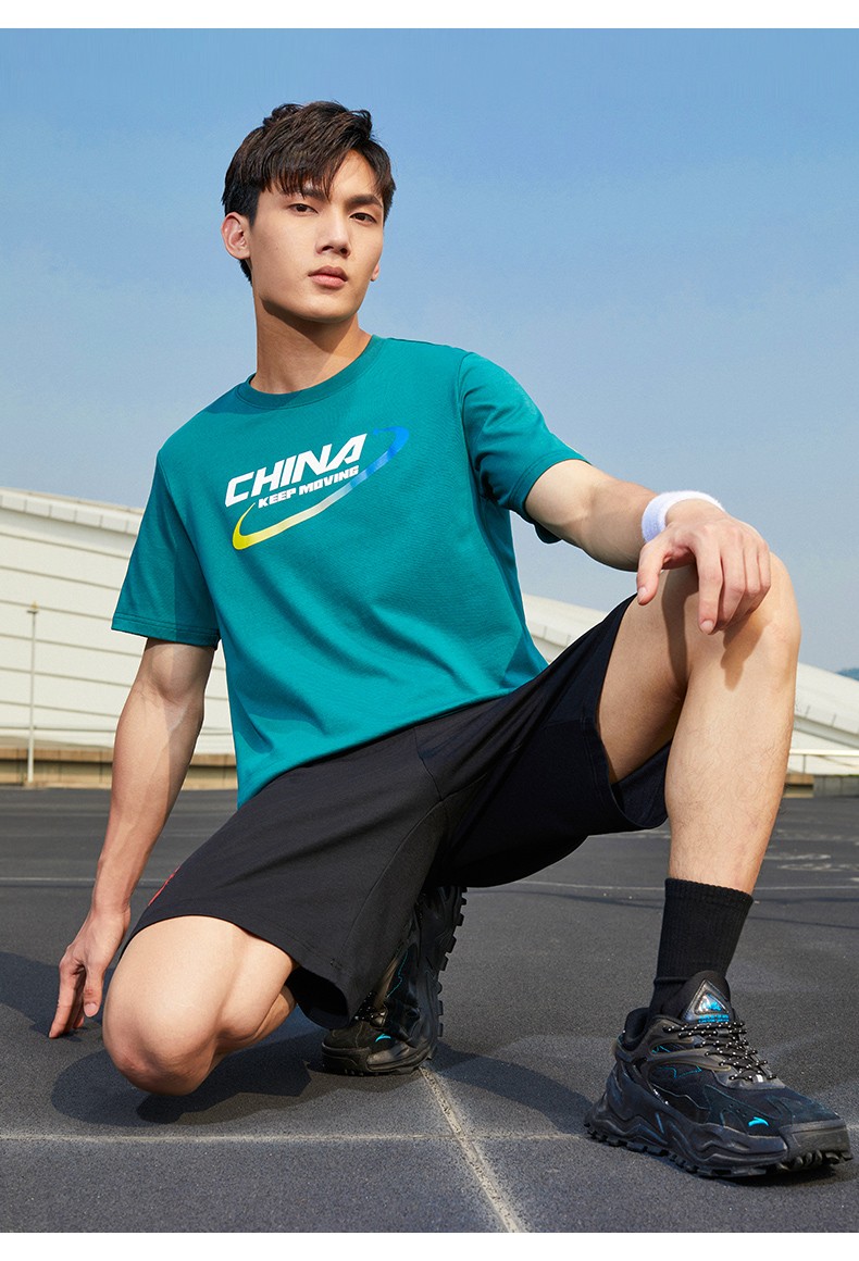 安踏运动短袖t恤男2021夏季新款字母国潮t恤休闲棉质跑步健身训练篮球