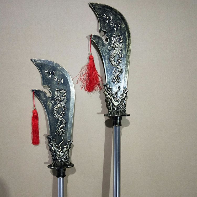 青龙偃月真刀关羽仿真玩具关刀三国兵1器 古代道具影视舞台古装拍摄