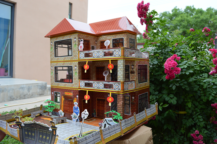 大号纸扎纸房子祭祀用品别墅洋房成品发货立体烧纸灵屋组装