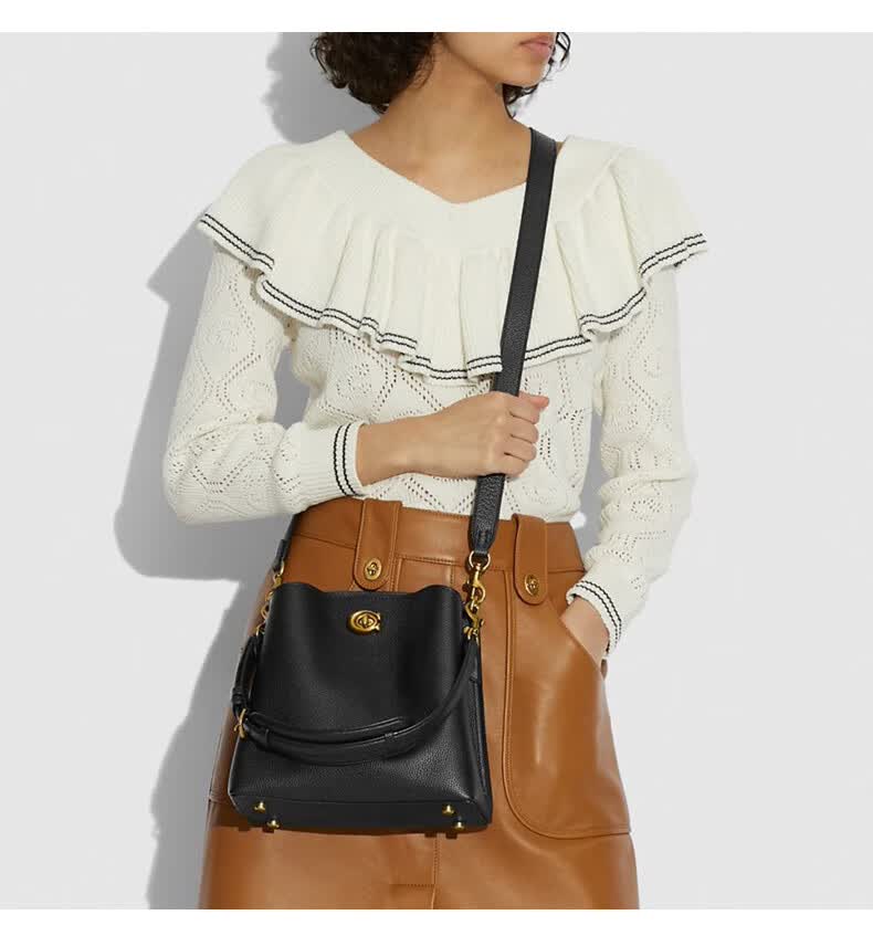 coach蔻驰女包willow系列女士水桶包小号休闲女士手提单肩包c3916b4bk