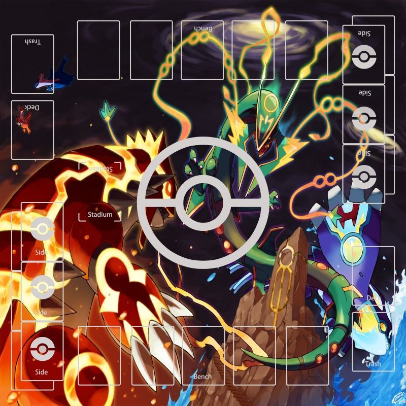 游戏王卡垫双人 口袋妖怪精灵卡垫桌游双人对战ptcg卡牌垫裂空座