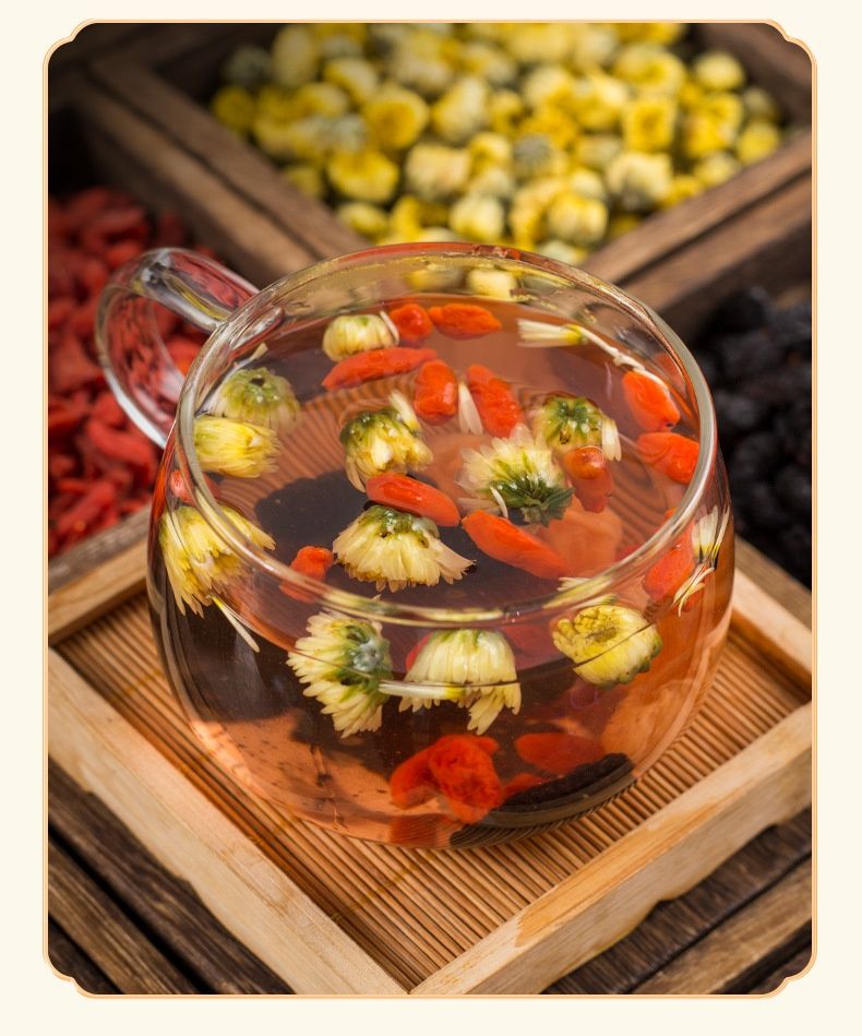 枸杞桑葚菊花龙眼肉桂圆菊花茶组合熬夜加班男女疲累喝的养生茶桂圆