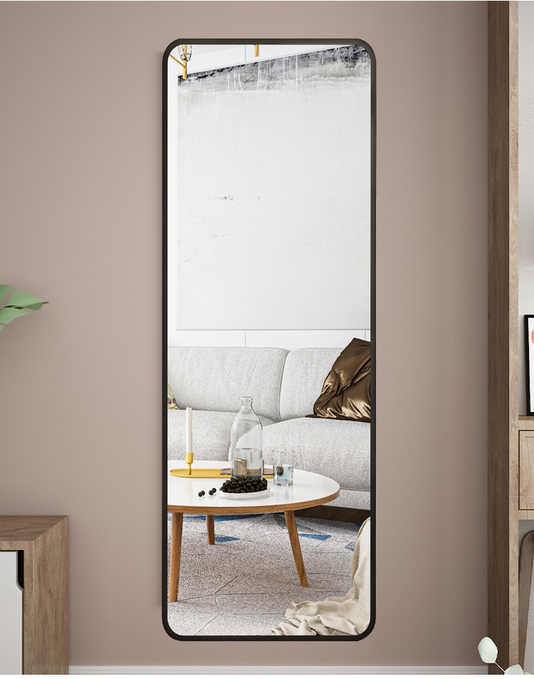 帕帝龙镜子全身穿衣镜家用落地镜壁挂粘贴少女卧室挂墙立体大试衣镜