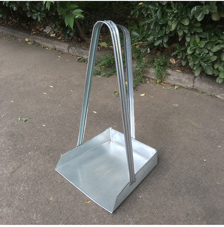久洁(jojell)簸箕单个加厚大号撮子铁畚斗灰斗金属畚箕户外垃圾斗圆管