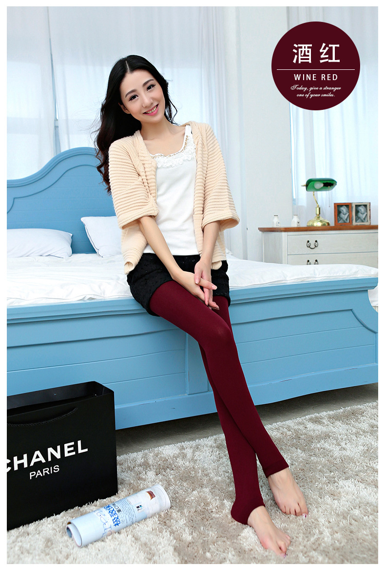 打底裤秋冬加绒踩脚一体裤九分保暖裤连裤袜女士秋款七彩藏青升级踩脚