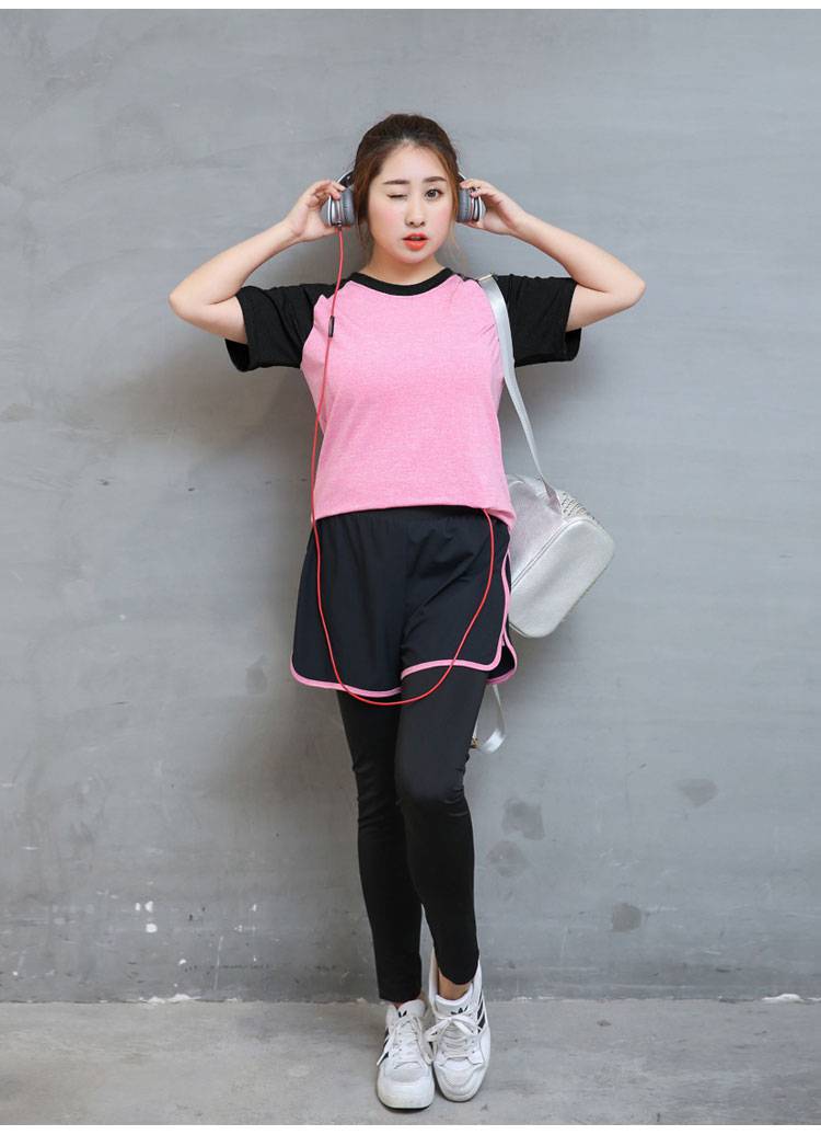 新品香港雁皇胖妹妹特大码瑜伽服远动套装200斤加大码运动套装女健身