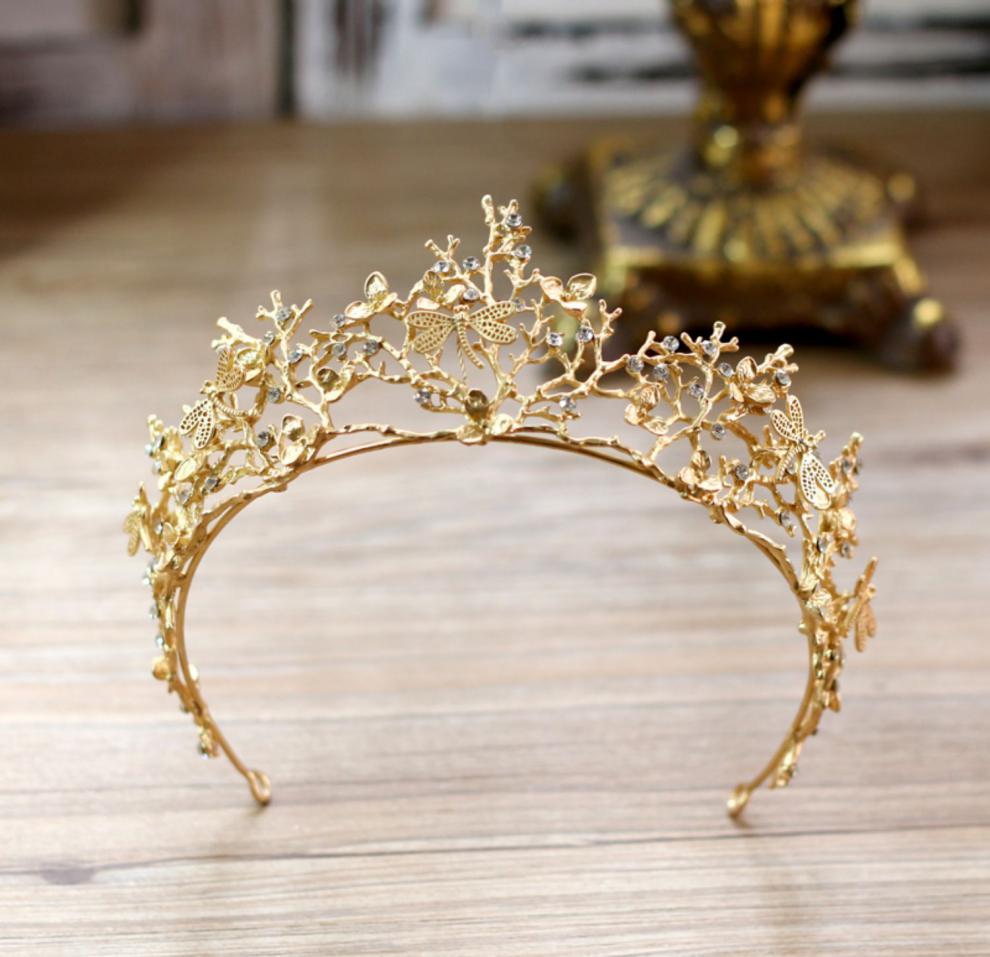 皇冠女十八岁生日头冠成年礼王冠网红大气公主结婚婚纱新娘头饰 xz