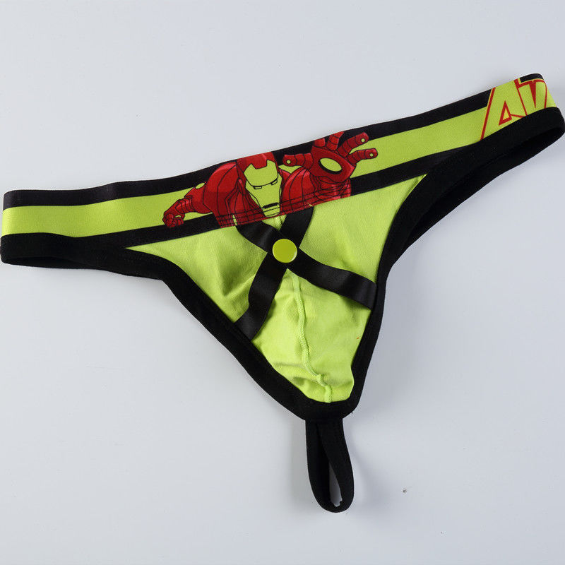 男士内裤性感低腰个性潮流青年卡通t字裤黑色s90120斤