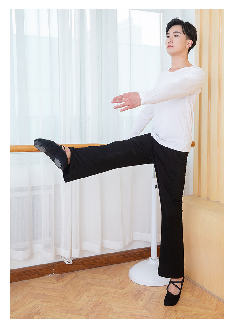 高品质推荐舞蹈裤男成人形体练功裤直筒拉丁舞蹈裤莫代尔健美操瑜伽