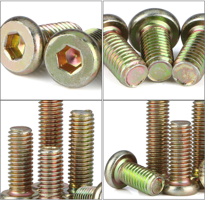 m6m8家具螺丝平圆头内六角螺丝钉婴儿童床螺钉橱柜桌椅固定链接件m6