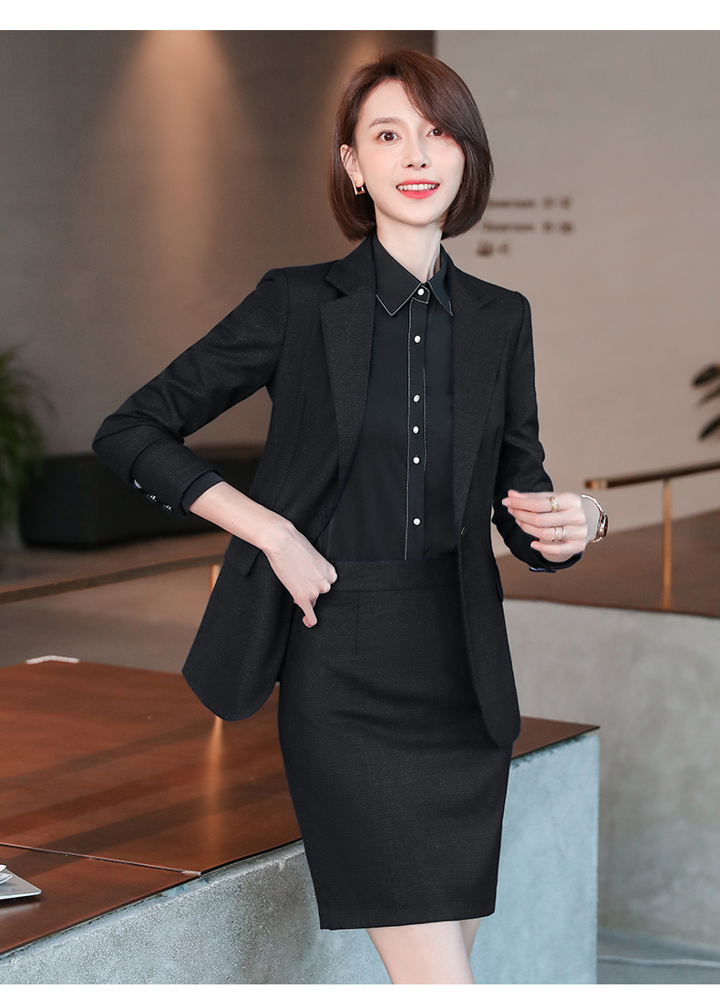 sxa 香港潮牌黑色小西装套装女装 2021春装新款韩版修身气质职业长袖
