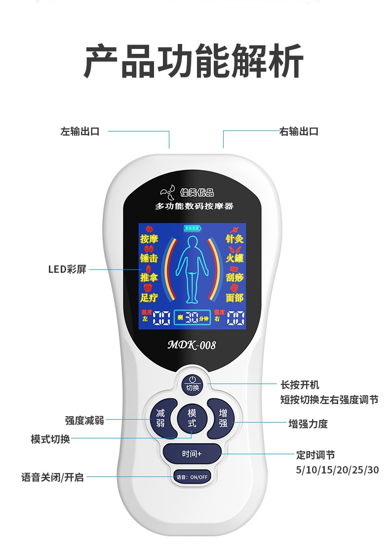 吞咽障碍电刺激理疗仪进食困难功能舌神经康复训练器材脑出血 30贴片